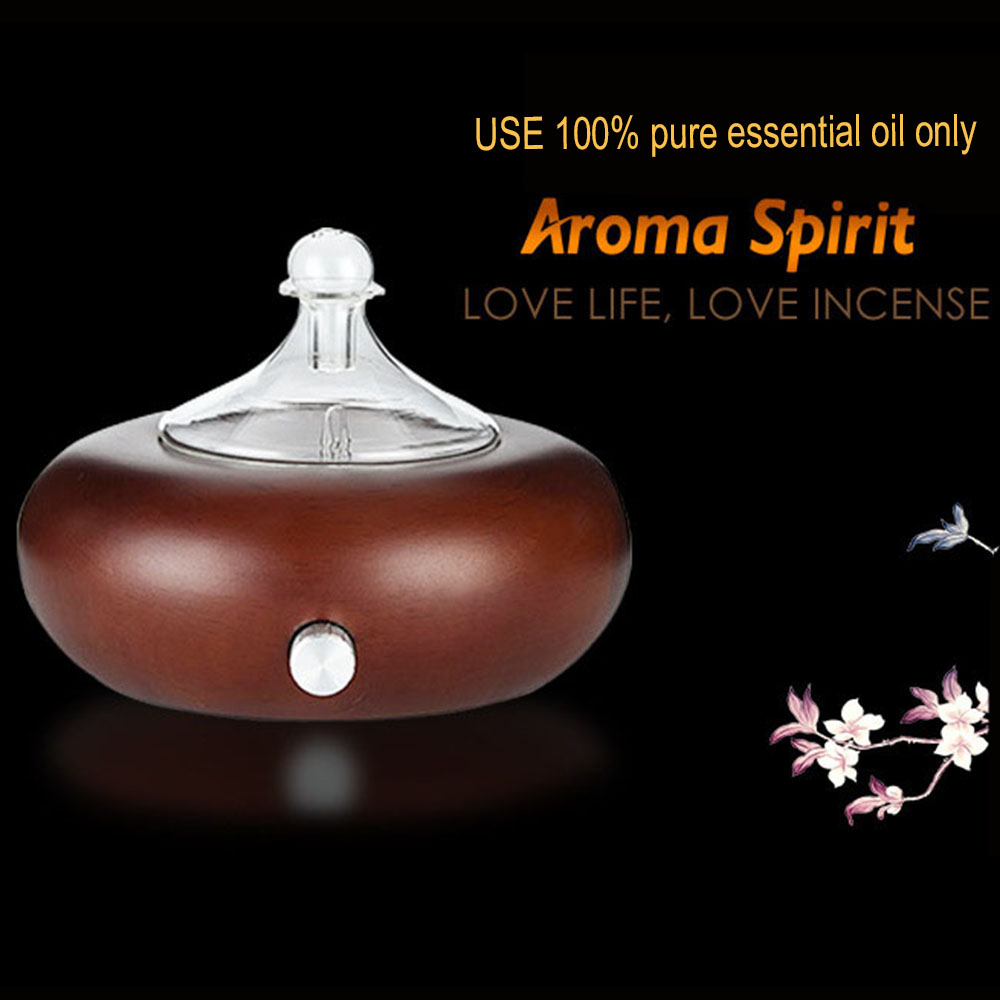 Bamboo aroma diffuser cool mist technology close-up