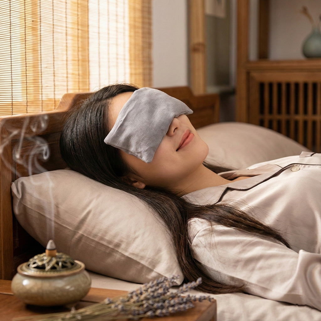 LUNA weighted linen eye pillow mist grey relaxation