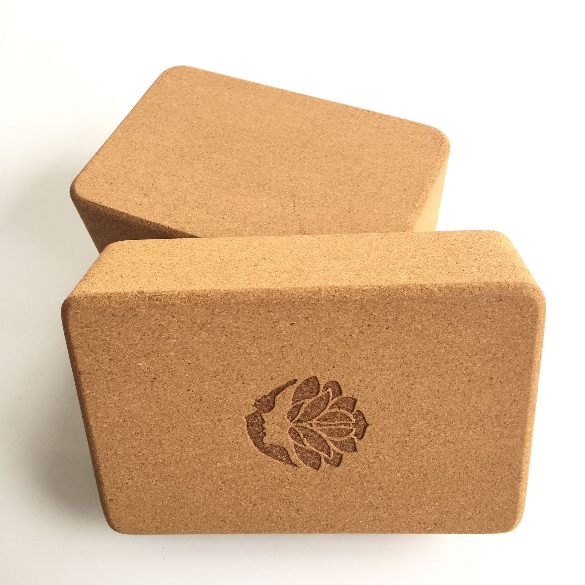 Cork yoga block set of two pieces