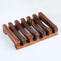 Artisan carbonized bamboo soap cradle wood colour